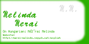 melinda merai business card